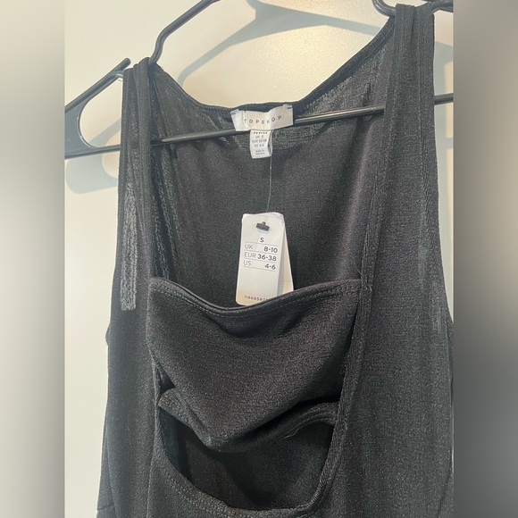 NWT Top Shop Black Dress with Cutout - Picture 3 of 5